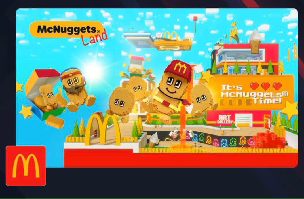 香港麥當勞與 Sandbox 合作推出首個元宇宙體驗 McNuggets Land